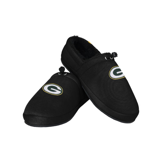 Green Bay Packers NFL Mens Big Logo Athletic Moccasin Slippers